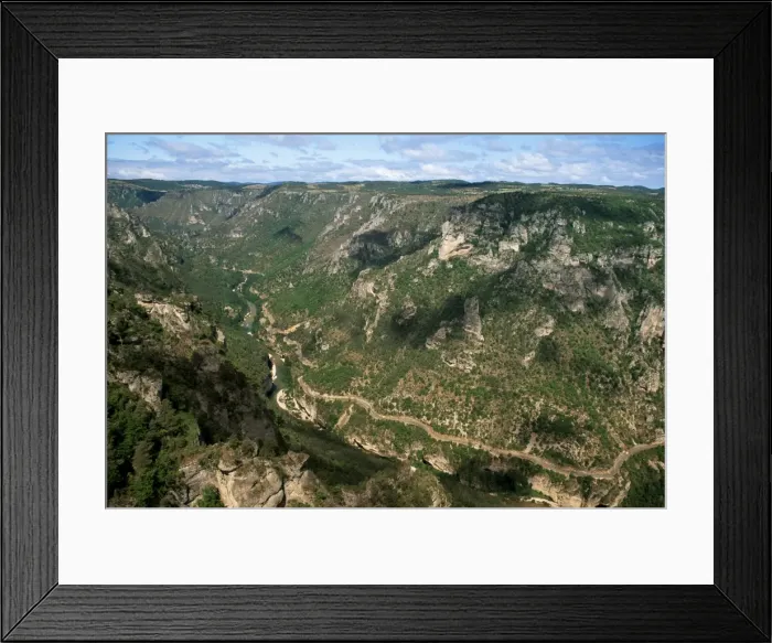Framed Print : View from Roc des Hourtous of the Gorges du Tarn, Lozere, Languedoc-Roussillon Framed Print : View from Roc des Hourtous of the Gorges du Tarn, Lozere, Languedoc-Roussillon