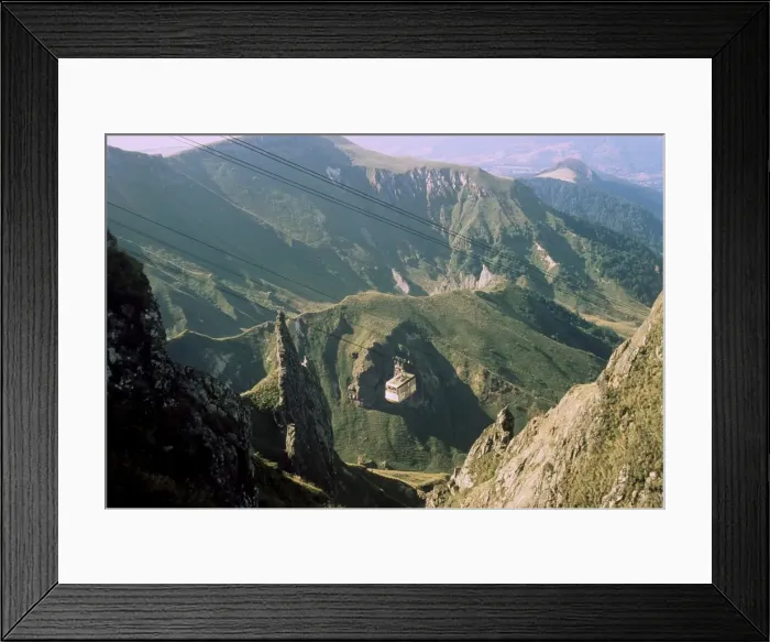 Framed Print : Cable car to summit of Puy de Sancy, Parc Naturel Regional des Volcans d Auvergne Framed Print : Cable car to summit of Puy de Sancy, Parc Naturel Regional des Volcans d Auvergne