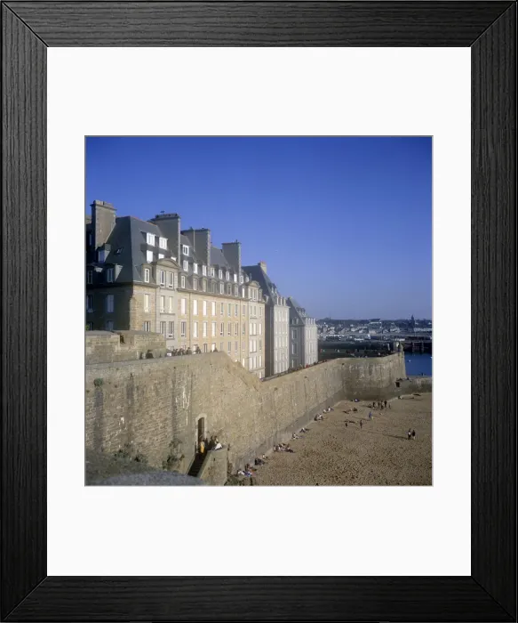 Framed Print : Intra-Muros, the old walled city, St. Malo, Ille-et-Vilaine, Brittany, France, Europe