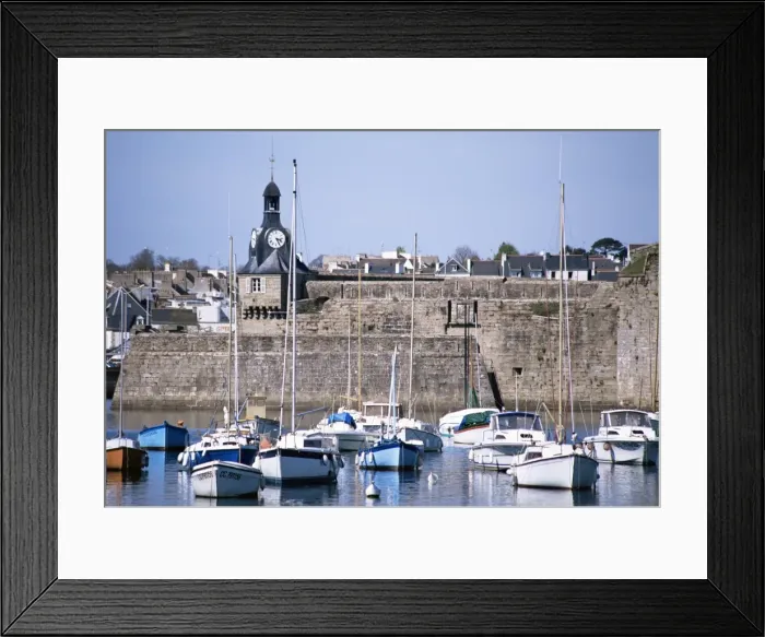 Framed Print : Harbour and old walled town, Concarneau, Finistere, Brittany, France, Europe Framed Print : Harbour and old walled town, Concarneau, Finistere, Brittany, France, Europe