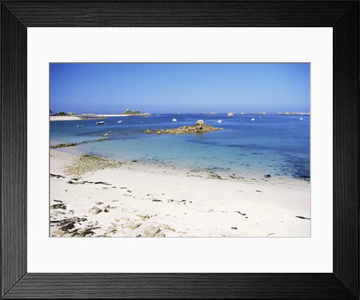 Framed Print : Port-Blanc, Cote de Granit Rose, Cotes d Amor, Brittany, France Framed Print : Port-Blanc, Cote de Granit Rose, Cotes d Amor, Brittany, France