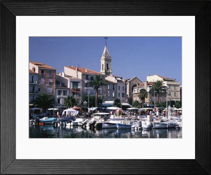Framed Print : Harbour, Sanary-sur-Mer, Var, Cote d Azur, Provence, France, Mediterranean, Europe Framed Print : Harbour, Sanary-sur-Mer, Var, Cote d Azur, Provence, France, Mediterranean, Europe