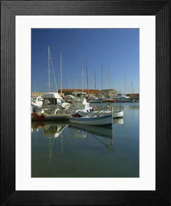Framed Print : Boats in the harbour at Port Vauban in Antibes on the Cote d Azur, Alpes Maritimes Framed Print : Boats in the harbour at Port Vauban in Antibes on the Cote d Azur, Alpes Maritimes