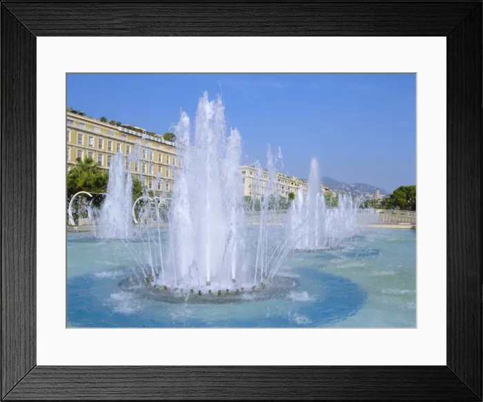 Framed Print : Place and Espace Massena Fountains, Nice, Cote d Azur, French Riviera Framed Print : Place and Espace Massena Fountains, Nice, Cote d Azur, French Riviera