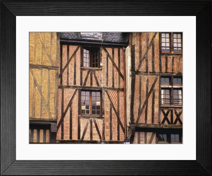 Framed Print : Detail of half-timbered houses in the old town of Tours, in Indre-et-Loire in the Loire Valley Framed Print : Detail of half-timbered houses in the old town of Tours, in Indre-et-Loire in the Loire Valley