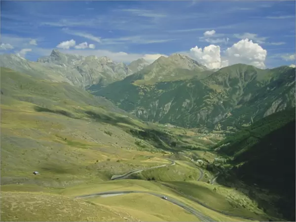 View from the Col de Vars, near Barcelonnette, Haute-Alpes, French Alps