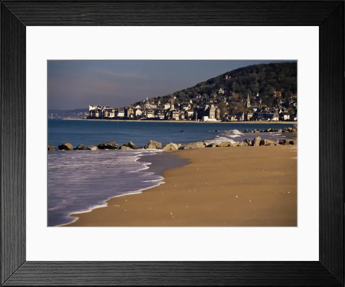 Framed Print : View from Pointe de Cabourg of Houlgate, near Deauville, Cote Fleurie, Calvados Framed Print : View from Pointe de Cabourg of Houlgate, near Deauville, Cote Fleurie, Calvados