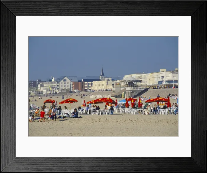 Framed Print : Beach cafe, Berck-sur-Mer, Pas-de-Calais, France, Europe Framed Print : Beach cafe, Berck-sur-Mer, Pas-de-Calais, France, Europe