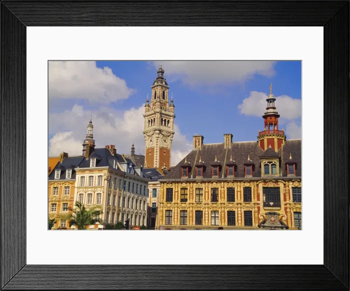 Framed Print : Flemish houses, belfry of the Nouvelle Bourse and Vielle Bourse, Grand Place Framed Print : Flemish houses, belfry of the Nouvelle Bourse and Vielle Bourse, Grand Place