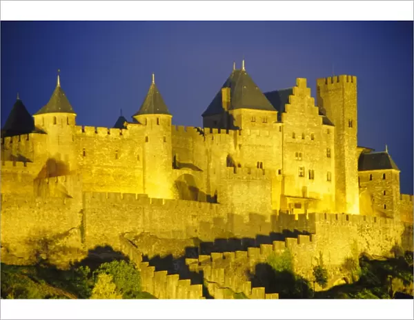 La Cite, Medieval fortified town, Carcassone, Aude, Languedoc-Roussillon, France, Europe