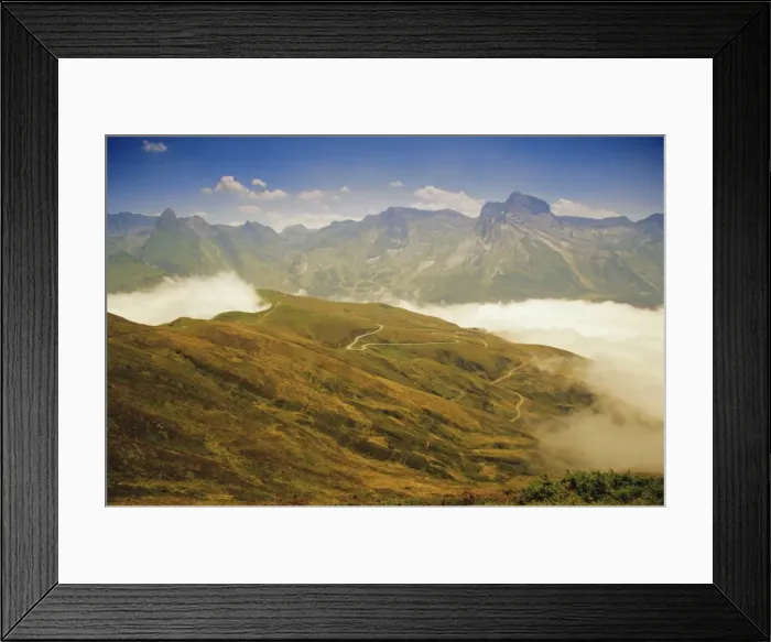 Framed Print : View from Col d Aubisque, Pyrenees-Atlantique, Pyrenees, Aquitaine, France, Europe Framed Print : View from Col d Aubisque, Pyrenees-Atlantique, Pyrenees, Aquitaine, France, Europe