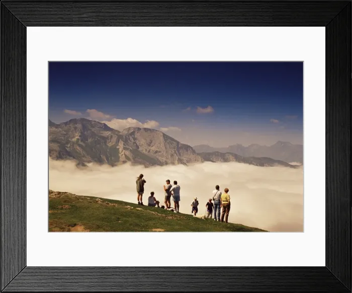 Framed Print : View from Col d Aubisque, Pyrenees-Atlantiques, Aquitaine, France, Europe Framed Print : View from Col d Aubisque, Pyrenees-Atlantiques, Aquitaine, France, Europe