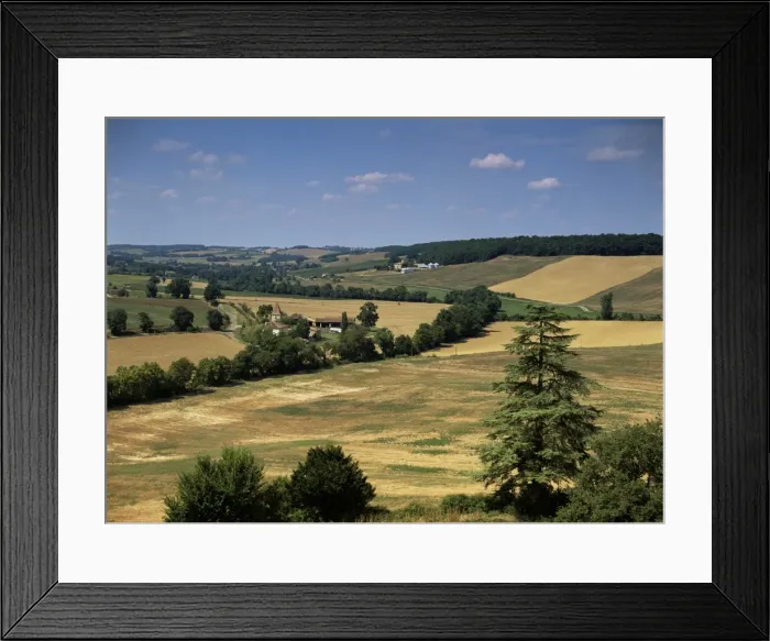 Framed Print : View from Lavardens village, Gers, Gascony, Midi-Pyrenees, France, Europe Framed Print : View from Lavardens village, Gers, Gascony, Midi-Pyrenees, France, Europe
