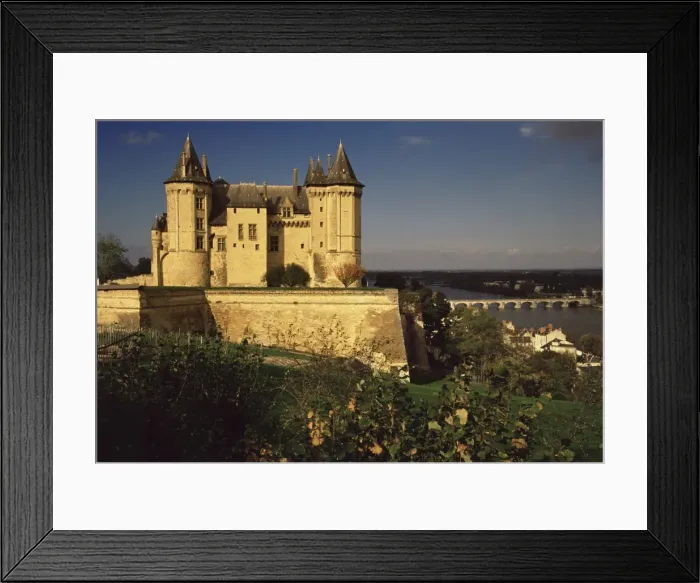 Framed Print : Chateau, with Pont Cessart in distance, River Loire, Saumur, UNESCO World Heritage Site Framed Print : Chateau, with Pont Cessart in distance, River Loire, Saumur, UNESCO World Heritage Site
