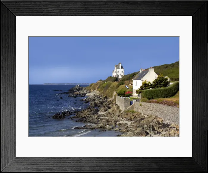 Framed Print : Resort town of Locquirec, between Morlaix and Lannion, Armorican Corniche Framed Print : Resort town of Locquirec, between Morlaix and Lannion, Armorican Corniche