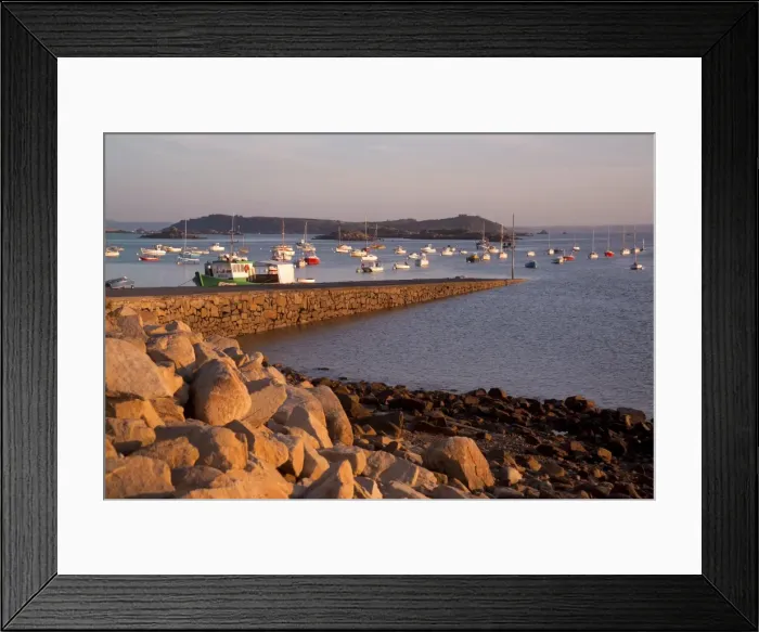 Framed Print : Boats in harbour, Presquile Grande, Ile Grande, Cote de Granit Rose, Cotes d Armor Framed Print : Boats in harbour, Presquile Grande, Ile Grande, Cote de Granit Rose, Cotes d Armor