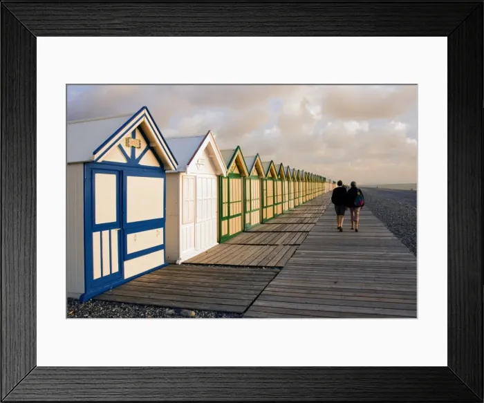 Framed Print : Beach huts, Cayeux sur Mer, Picardy, France, Europe Framed Print : Beach huts, Cayeux sur Mer, Picardy, France, Europe