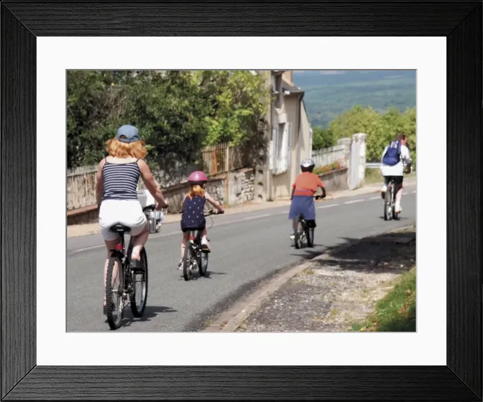 Framed Print : British family cycling through the Loire Valley, Sancerre, Loire, France, Europe Framed Print : British family cycling through the Loire Valley, Sancerre, Loire, France, Europe