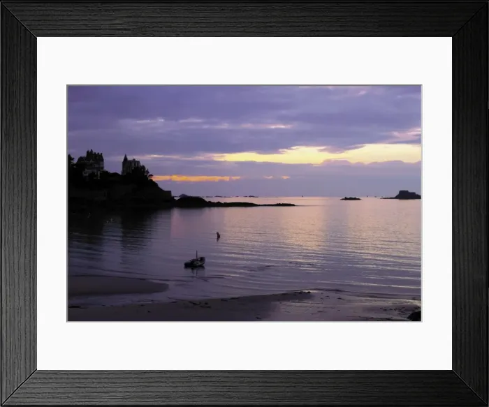 Framed Print : Sunset over bay, Dinard, Cote d Emeraude (Emerald Coast), Cotes d Armor Framed Print : Sunset over bay, Dinard, Cote d Emeraude (Emerald Coast), Cotes d Armor