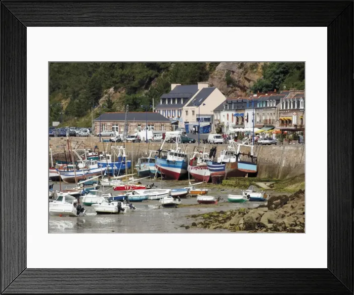 Framed Print : Fishing boats in harbour at the scallop fishing port of Erquy Cotes d Armor Framed Print : Fishing boats in harbour at the scallop fishing port of Erquy Cotes d Armor