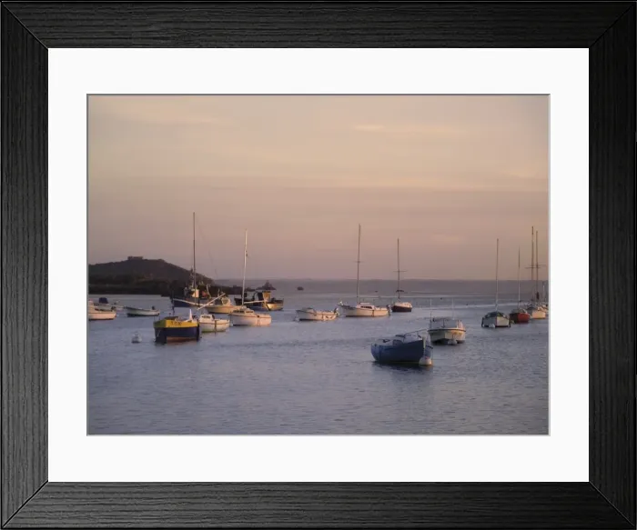 Framed Print : Boats in the harbour at sunset, Ile Grande, Cote de Granit Rose, Cotes d Armor Framed Print : Boats in the harbour at sunset, Ile Grande, Cote de Granit Rose, Cotes d Armor