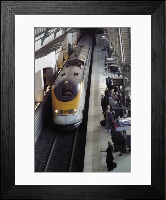 Framed Print : Eurostar train arriving at Lille Europe station, Lille, Nord, France, Europe Framed Print : Eurostar train arriving at Lille Europe station, Lille, Nord, France, Europe
