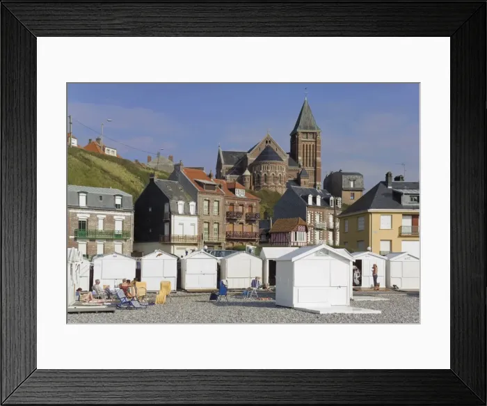 Framed Print : Seaside restort town of Mers les Bains, Picardy, France, Europe Framed Print : Seaside restort town of Mers les Bains, Picardy, France, Europe