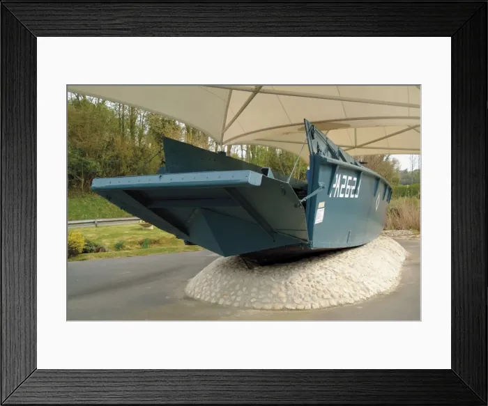 Framed Print : D-Day landing craft, Omaha Beach Museum, Normandy, France, Europe Framed Print : D-Day landing craft, Omaha Beach Museum, Normandy, France, Europe