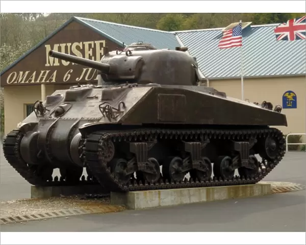 American Sherman tank, Omaha Beach Museum, Normandy, France, Europe