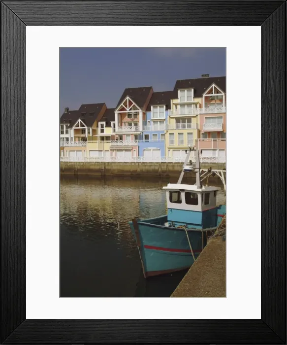 Framed Print : Holiday flats overlooking the port, Deauville, Calvados, Normandy, France, Europe Framed Print : Holiday flats overlooking the port, Deauville, Calvados, Normandy, France, Europe