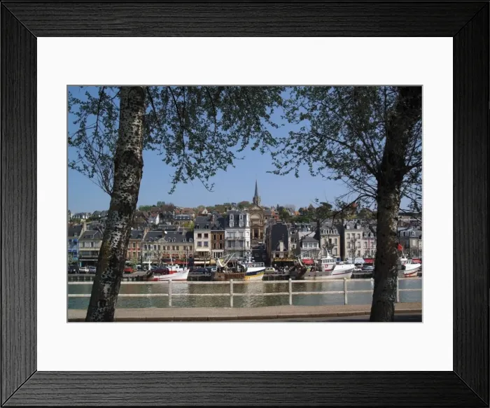 Framed Print : Holiday resort at mouth of the River Touques, Trouville, Calvados, Cote Fleurie Framed Print : Holiday resort at mouth of the River Touques, Trouville, Calvados, Cote Fleurie