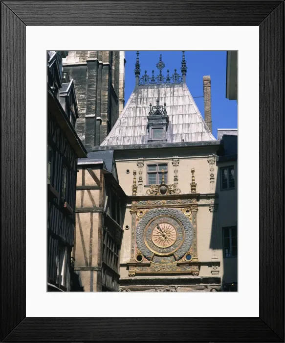 Framed Print : Gros Horloge (large clock), in Rouen in Seine Maritime, Haute Normandie, France, Europe Framed Print : Gros Horloge (large clock), in Rouen in Seine Maritime, Haute Normandie, France, Europe