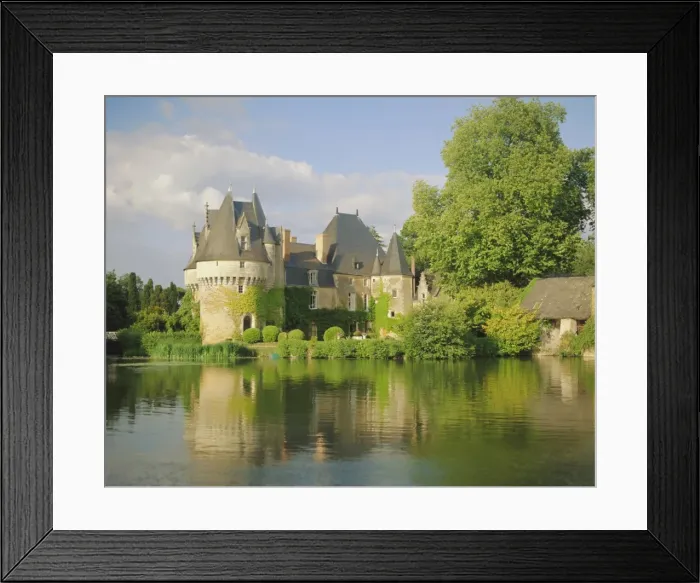 Framed Print : Bazouges Chateau and the River Loire at Sarthe, Pays de la Loire, Loire Valley Framed Print : Bazouges Chateau and the River Loire at Sarthe, Pays de la Loire, Loire Valley