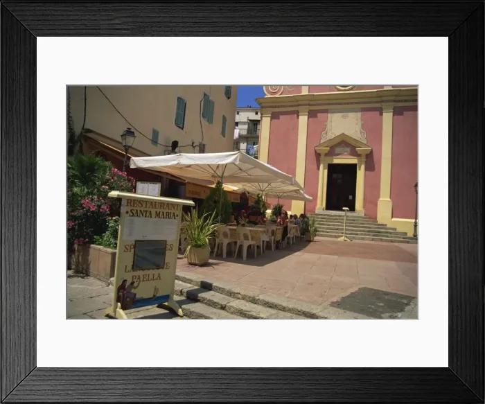 Framed Print : Santa Maria outdoor restaurant, Calvi, Balagne region, Corsica, France, Europe Framed Print : Santa Maria outdoor restaurant, Calvi, Balagne region, Corsica, France, Europe