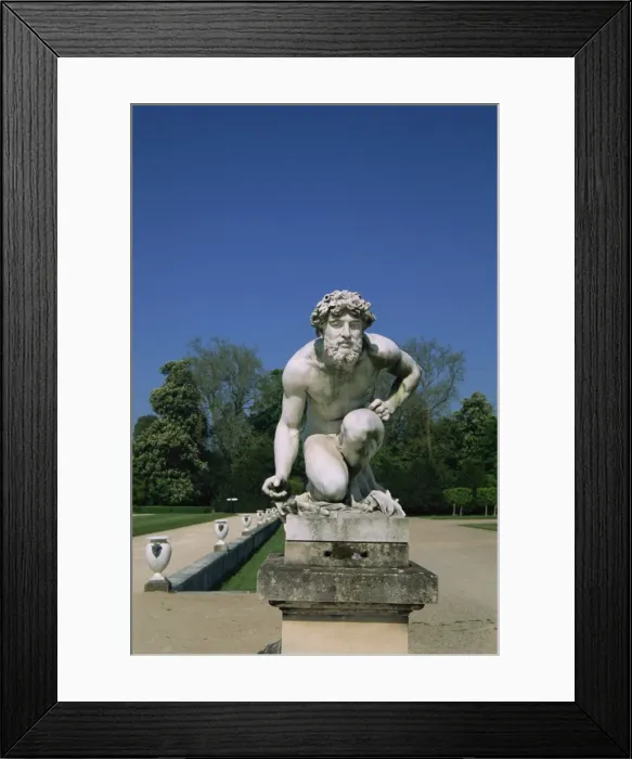 Framed Print : Statue in the gardens of the castle at Chantilly, designed by Le Notre Framed Print : Statue in the gardens of the castle at Chantilly, designed by Le Notre