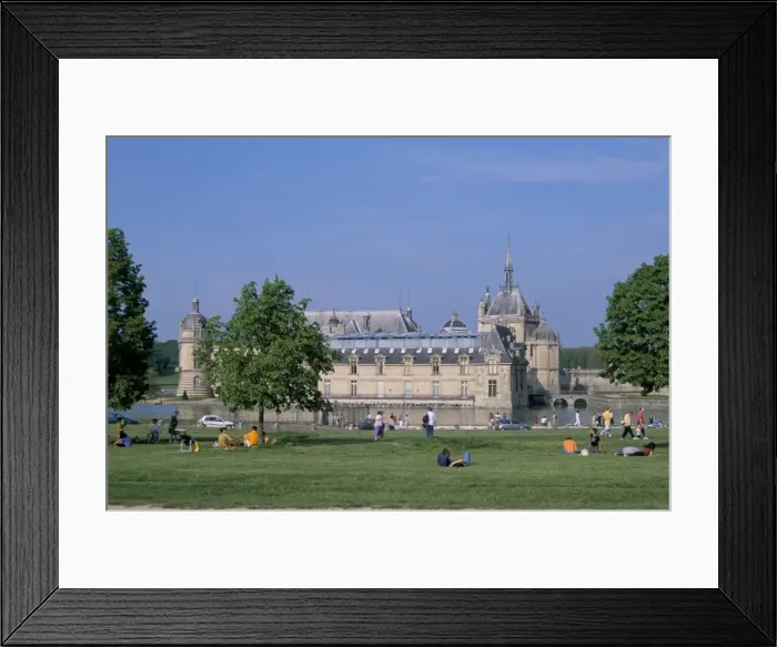 Framed Print : Chantilly castle, dating from the 19th century, Picardie (Picardy), France, Europe Framed Print : Chantilly castle, dating from the 19th century, Picardie (Picardy), France, Europe