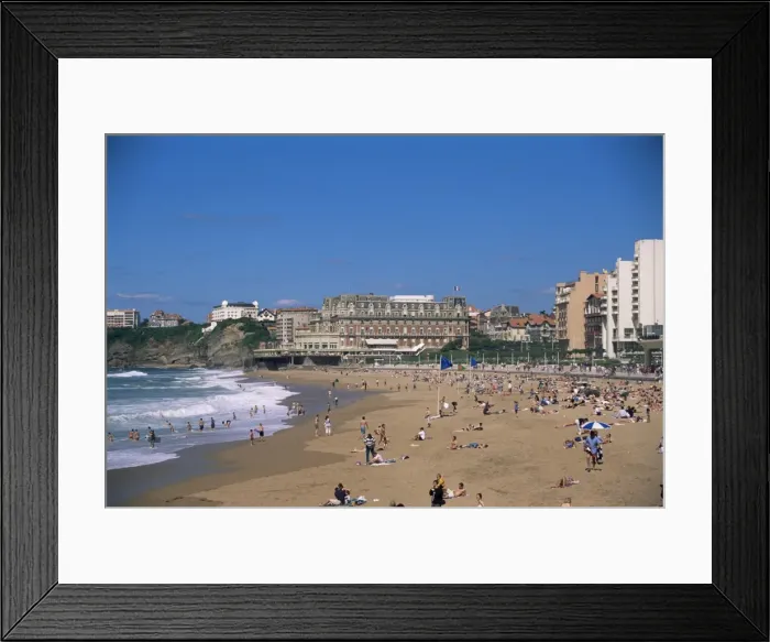 Framed Print : The beach, Biarritz, Aquitaine, France, Europe Framed Print : The beach, Biarritz, Aquitaine, France, Europe