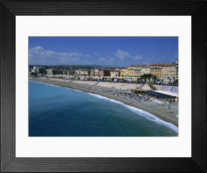 Framed Print : Beach, Baie des Anges, Nice, Cote D Azur, Provence, France, Mediterranean, Europe Framed Print : Beach, Baie des Anges, Nice, Cote D Azur, Provence, France, Mediterranean, Europe