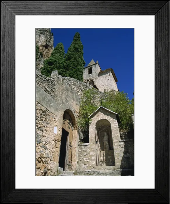 Framed Print : Religious buildings, Moustiers Ste Marie, Provence, France, Europe Framed Print : Religious buildings, Moustiers Ste Marie, Provence, France, Europe