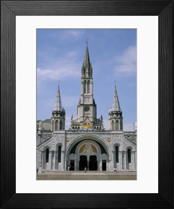 Framed Print : Basilica du Rosaire (Basilica Notre Dame du Rosaire), Lourdes, Midi Pyrenees