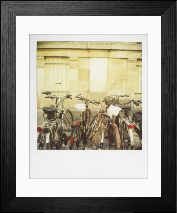 Framed Print : Bicycles stacked against stone wall, Paris, France, Europe Framed Print : Bicycles stacked against stone wall, Paris, France, Europe