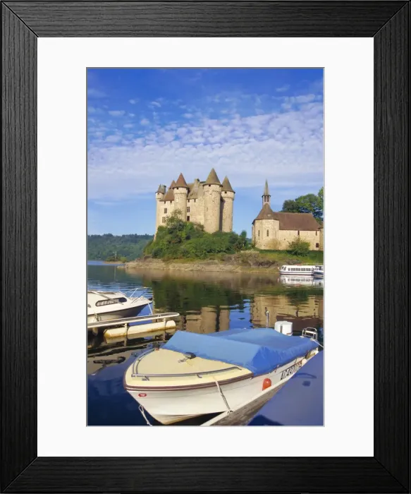 Framed Print : Chateau de Val on the River Dordogne, Bort-les-Orgues, France, Europe Framed Print : Chateau de Val on the River Dordogne, Bort-les-Orgues, France, Europe