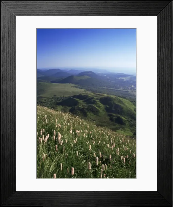 Framed Print : View from le Puy-de-Dome of Chaine des Puys, Puy-de-Dome, Auvergne, France, Europe Framed Print : View from le Puy-de-Dome of Chaine des Puys, Puy-de-Dome, Auvergne, France, Europe