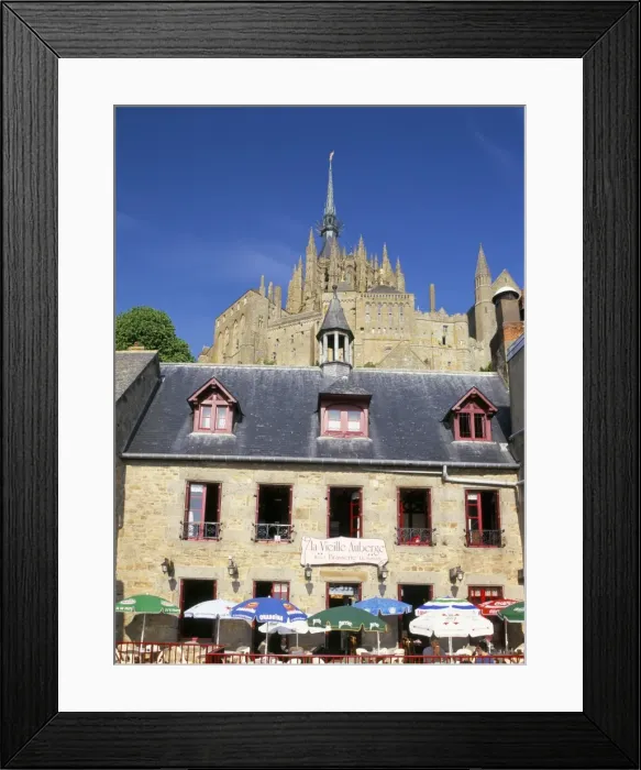 Framed Print : The village, Mont St. Michel, UNESCO World Heritage Site, Manche, France, Europe Framed Print : The village, Mont St. Michel, UNESCO World Heritage Site, Manche, France, Europe