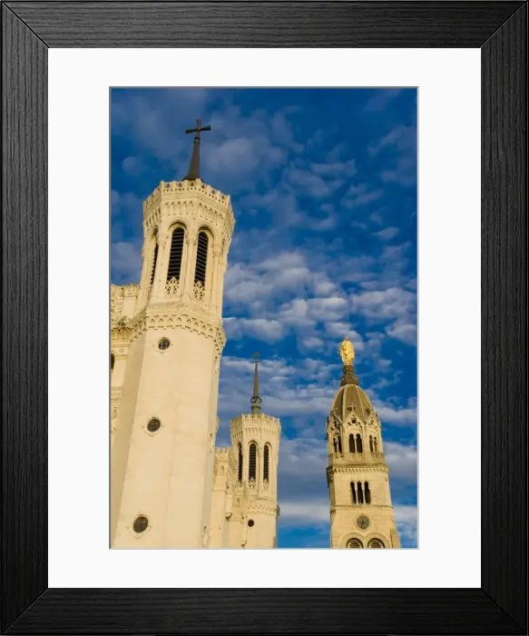Framed Print : Basilica Fourviere, Lyons, Rhone, France, Europe