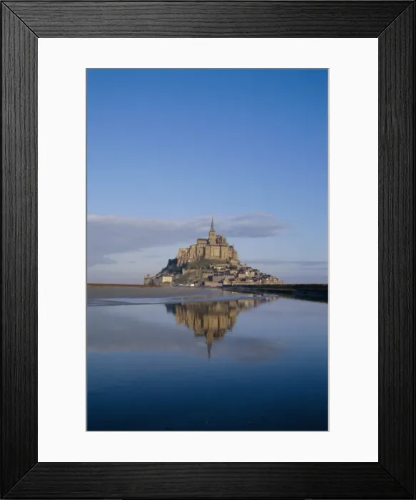 Framed Print : Mont St. Michel (Mont Saint-Michel) reflected in water, Manche, Normandy, France, Europe Framed Print : Mont St. Michel (Mont Saint-Michel) reflected in water, Manche, Normandy, France, Europe