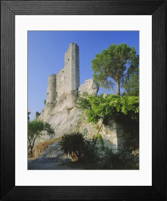 Framed Print : Ruined castle, Aigueze, Gard, Languedoc, France, Europe Framed Print : Ruined castle, Aigueze, Gard, Languedoc, France, Europe
