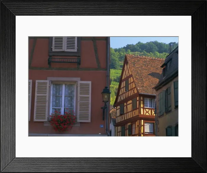 Framed Print : Timbered houses, Kaysersberg, Haut-Rhin, Alsace, France, Europe Framed Print : Timbered houses, Kaysersberg, Haut-Rhin, Alsace, France, Europe