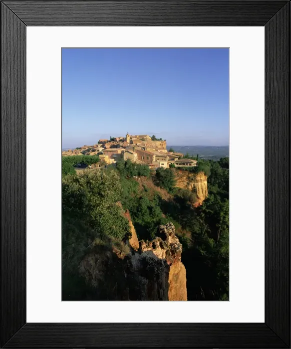 Framed Print : Village at sunrise, Roussillon, Vaucluse, Cote d Azur, Provence, France, Europe Framed Print : Village at sunrise, Roussillon, Vaucluse, Cote d Azur, Provence, France, Europe
