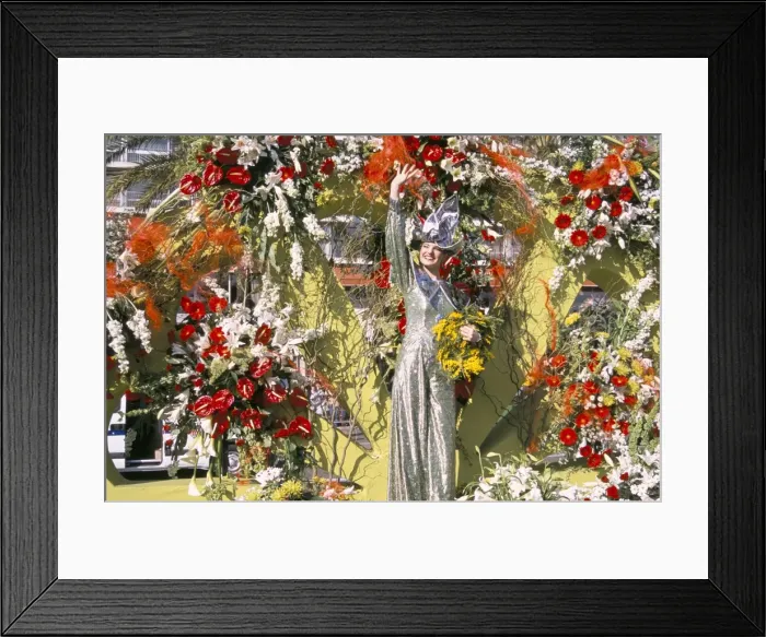 Framed Print : Battle of Flowers, carnival, Nice, Alpes-Maritimes, Cote d Azur, Provence